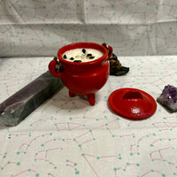 Citronella Repel Red 4 oz Cast Iron Cauldron Intention Candle