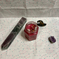 Dragons Blood Love 6 oz Glass Hexagon Intention Candle