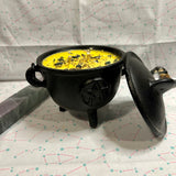 Candy Corn Compatibility 10 oz Pentacle Cast Iron Cauldron Intention Candle