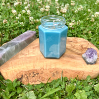 6 oz Fresh Rain Cleansing Glass Hexagon Candle