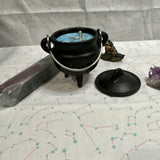 Peppermint Healing 4 oz Triquetra Cast Iron Cauldron Intention Candle
