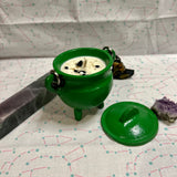 Citronella Repel Green 4 oz Cast Iron Cauldron Intention Candle